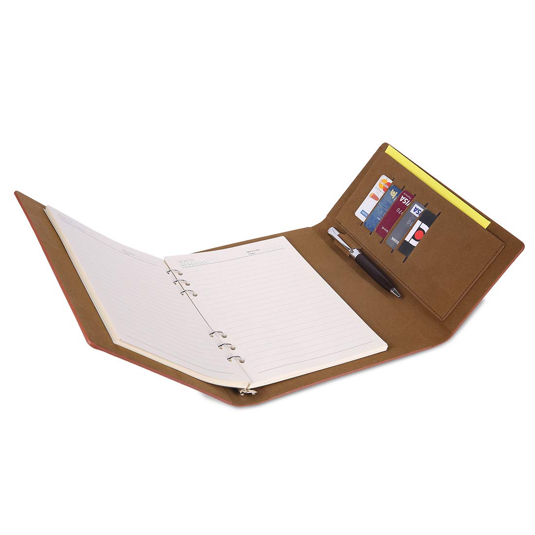 Faux Leather Undated Designer Executive Diary Document Holder Organizer